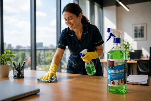 Solutie curatat geamuri EXTE Window Cleaner 1L cu pulverizator